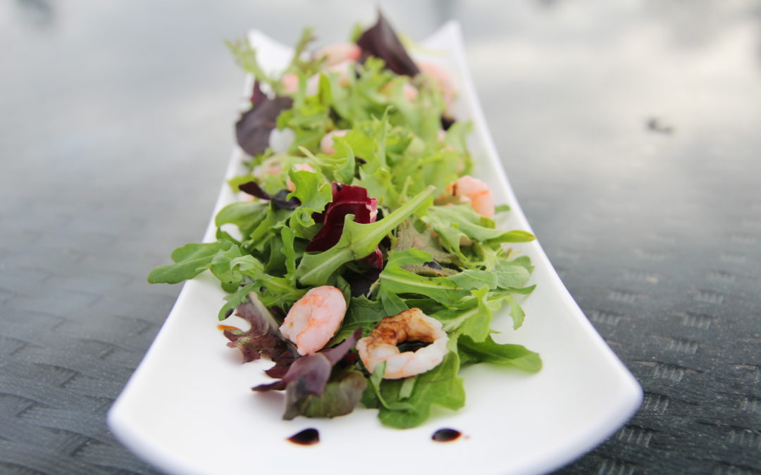 Mixed Organic Greens with Baby Shrimp