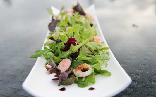 Mixed Organic Greens with Baby Shrimp